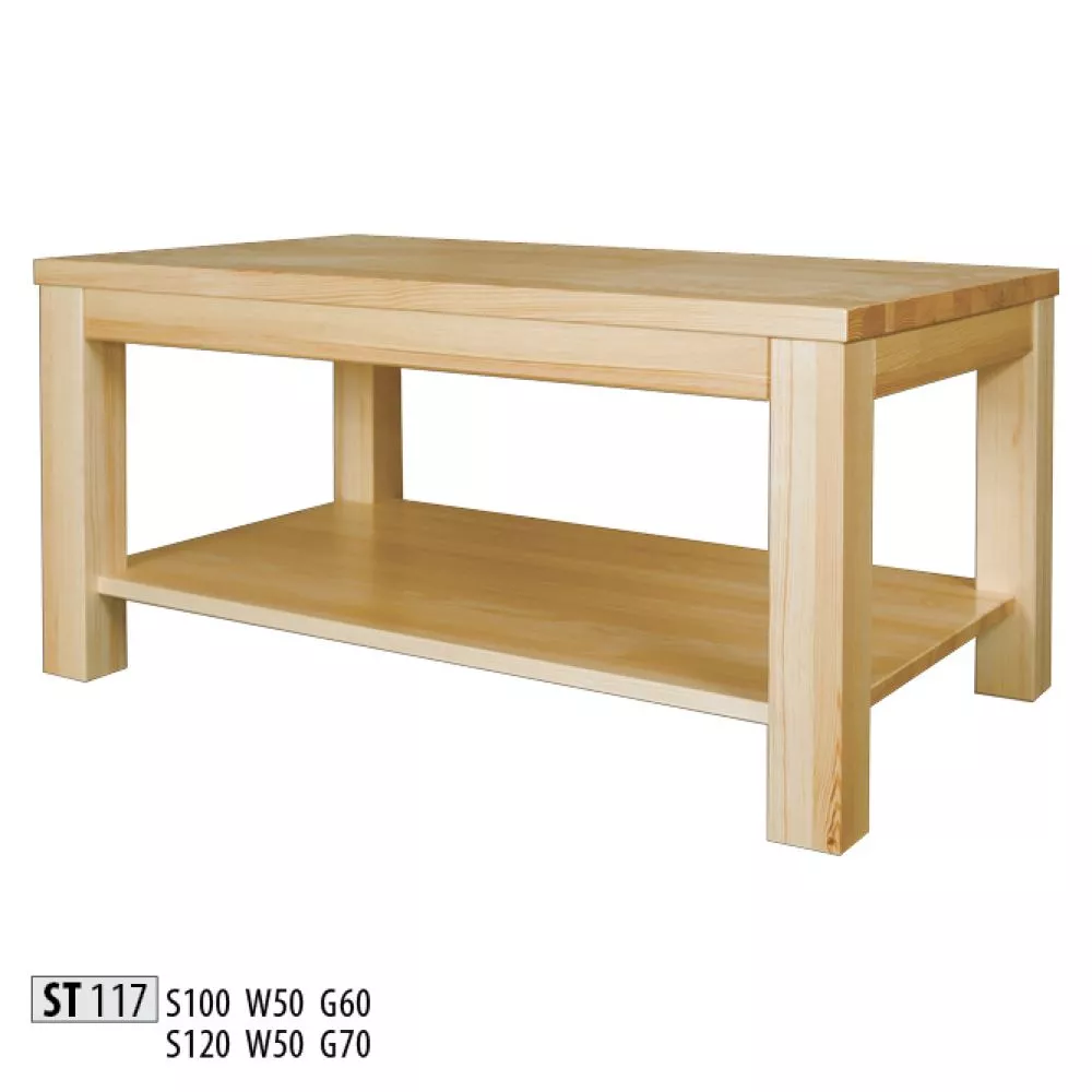 Žurnālgalds ST 117 · Priede · 120 × 70 × 50 cm