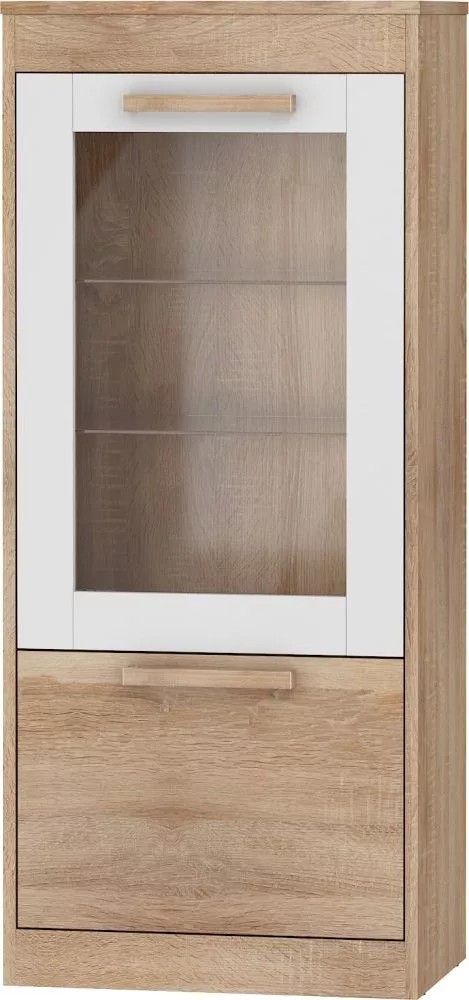 Plaukts Maximus MXS 25 · Sonoma + balts spīdums · 52 × 120.8 × 33.4 cm