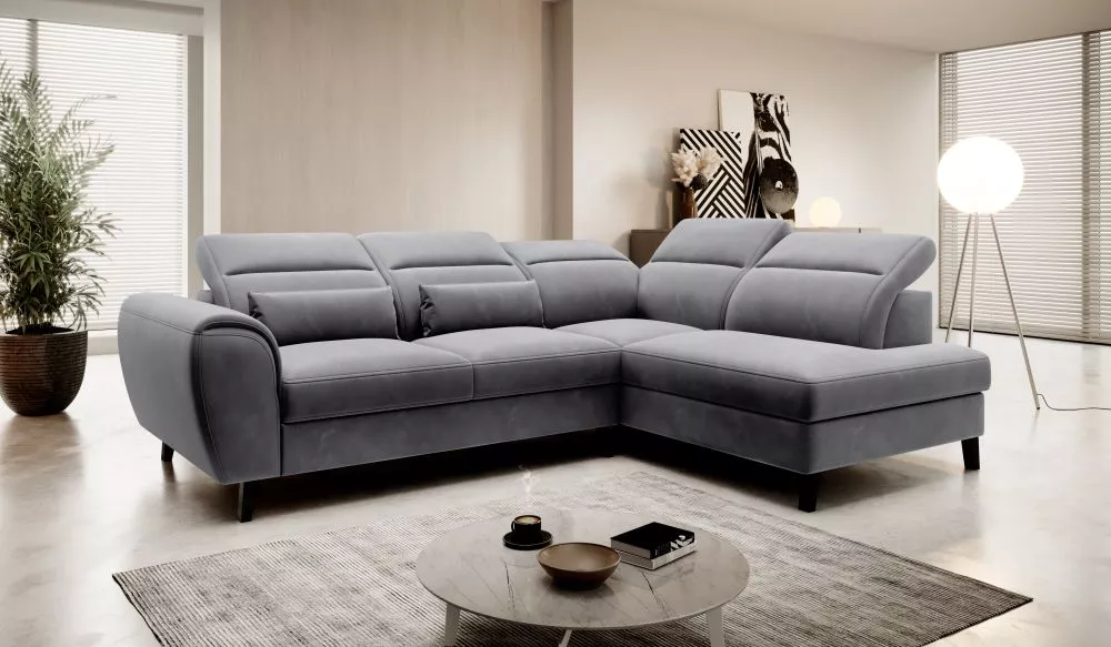 Dīvāns Noble Relax Standard · Tumši pelēks · 201 × 255 × 83 cm