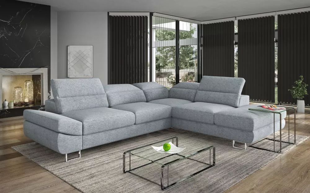 Dīvāns Luca Comfort Standard · Gaiši zils · 216 × 273 × 70 cm