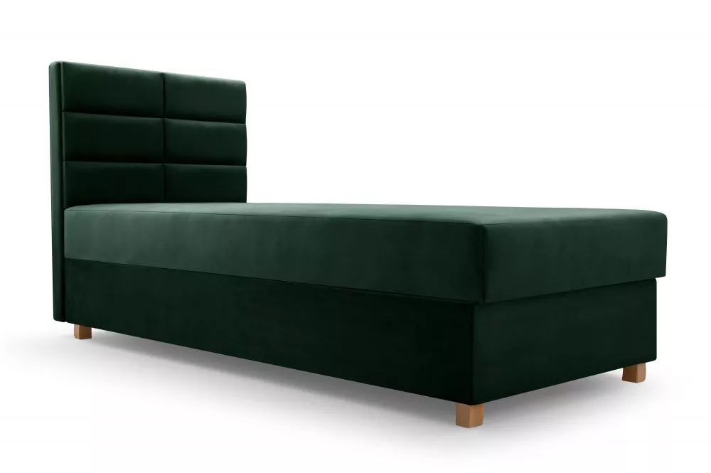 Gulta Piano 1 Boxspring Standard Guļamvietas platums: 82 cm, Guļamvietas garums: 186 cm, · Zaļš · 84 × 196 × 98 cm