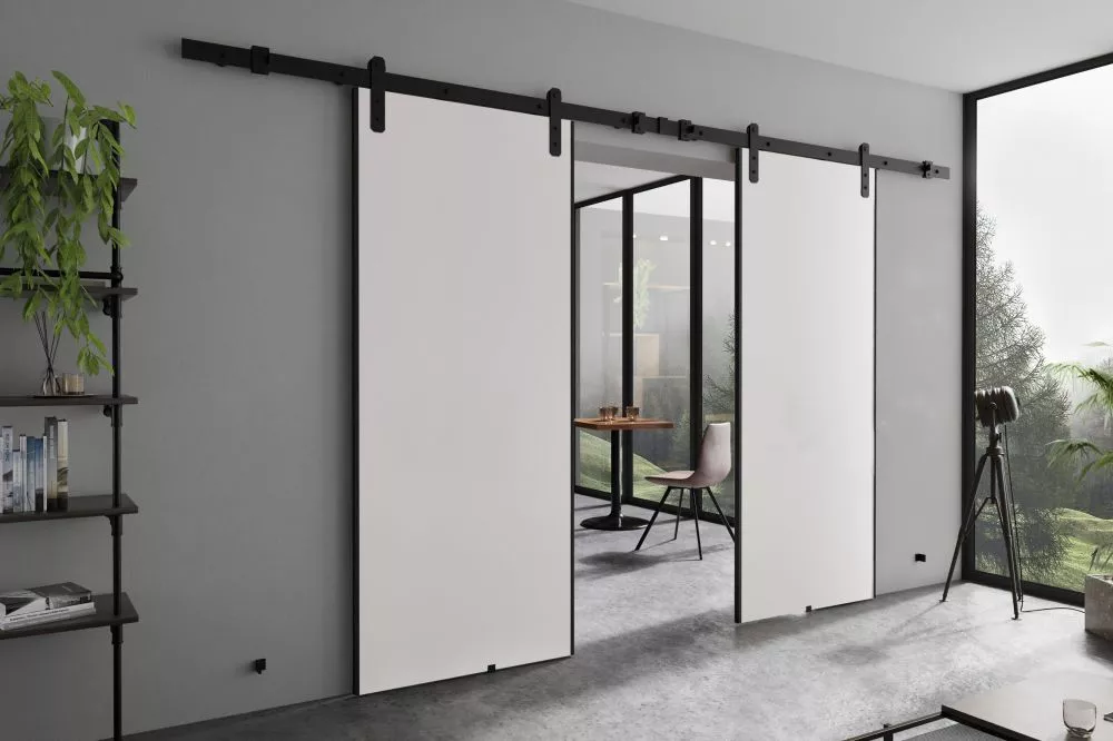 Bīdāmās durvis Arua Duo · Balts · 212 × 205 cm