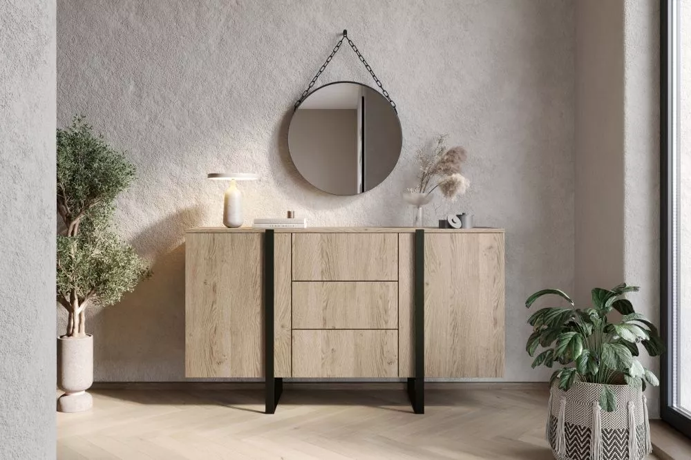 Kumode Verica K150 2D3SZ Black · Ozols · 150 × 45 × 87 cm
