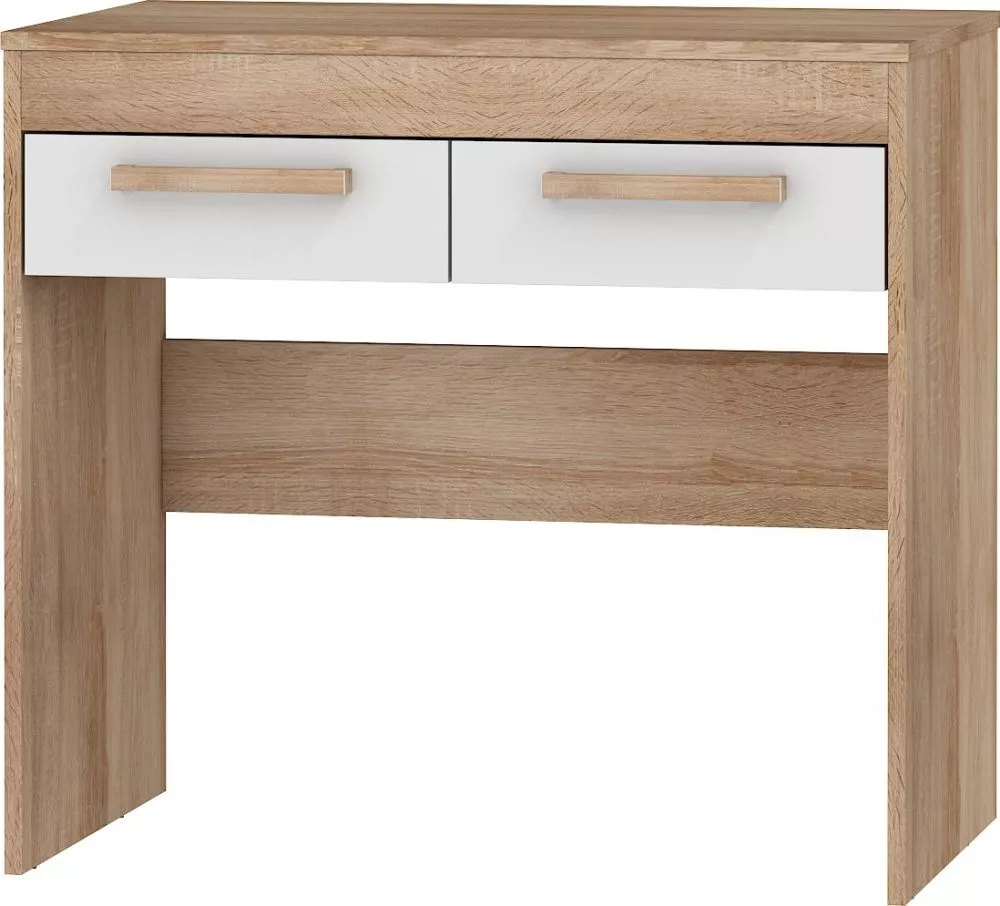 Kosmētikas galds Maximus MXS 42 · Sonoma + balts spīdums · 80 × 80 × 33.4 cm