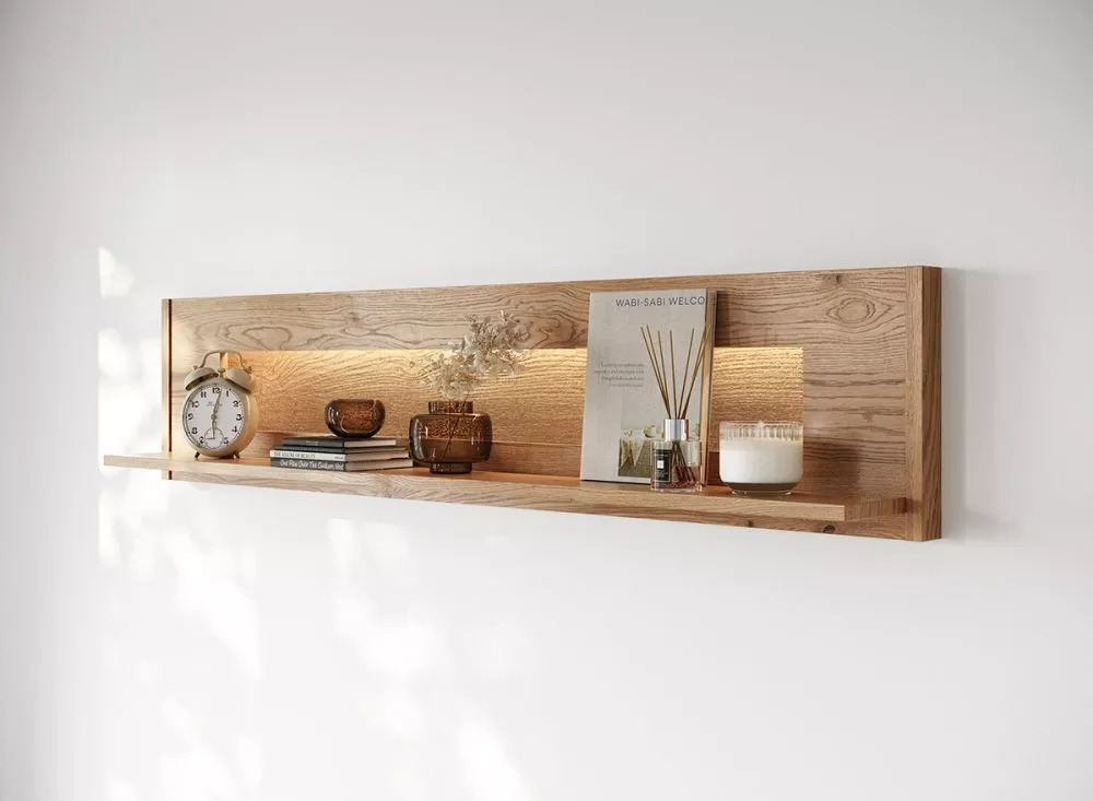 Plaukts Divisione 11/12 ar LED · Ozols · 123 × 38 × 26 cm
