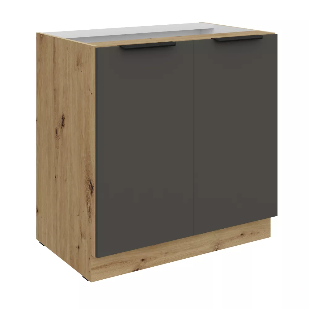 Virtuves skapis Aria Graphite 80 D 2F BB