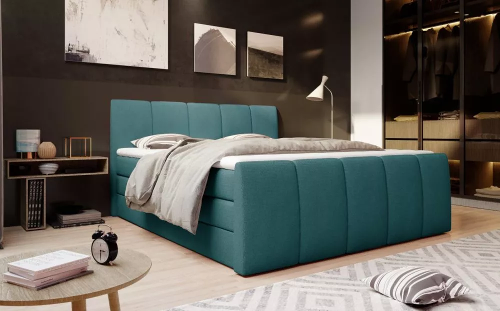 Gulta Fresco Boxspring Guļamvietas platums: 180 cm, Guļamvietas garums: 200 cm, · 189 × 222 × 111 cm