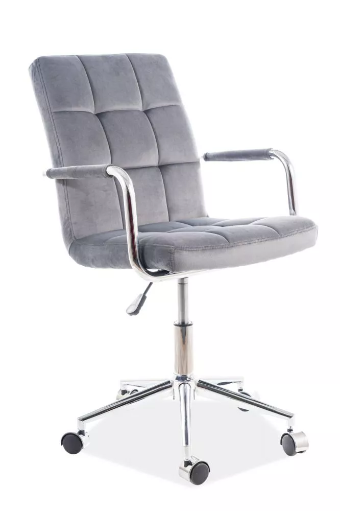 Datorkrēsls Q-022 Velvet · Pelēks · 51 × 40 × 87 cm