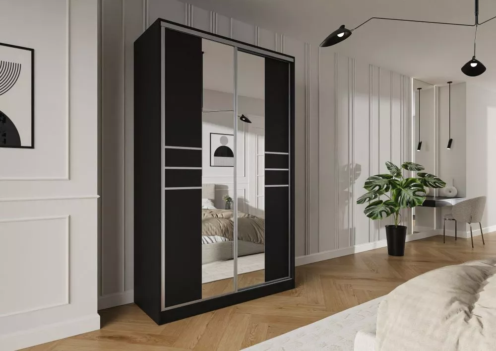 Skapis Trend 8 · Melns · 150 × 60 × 245 cm