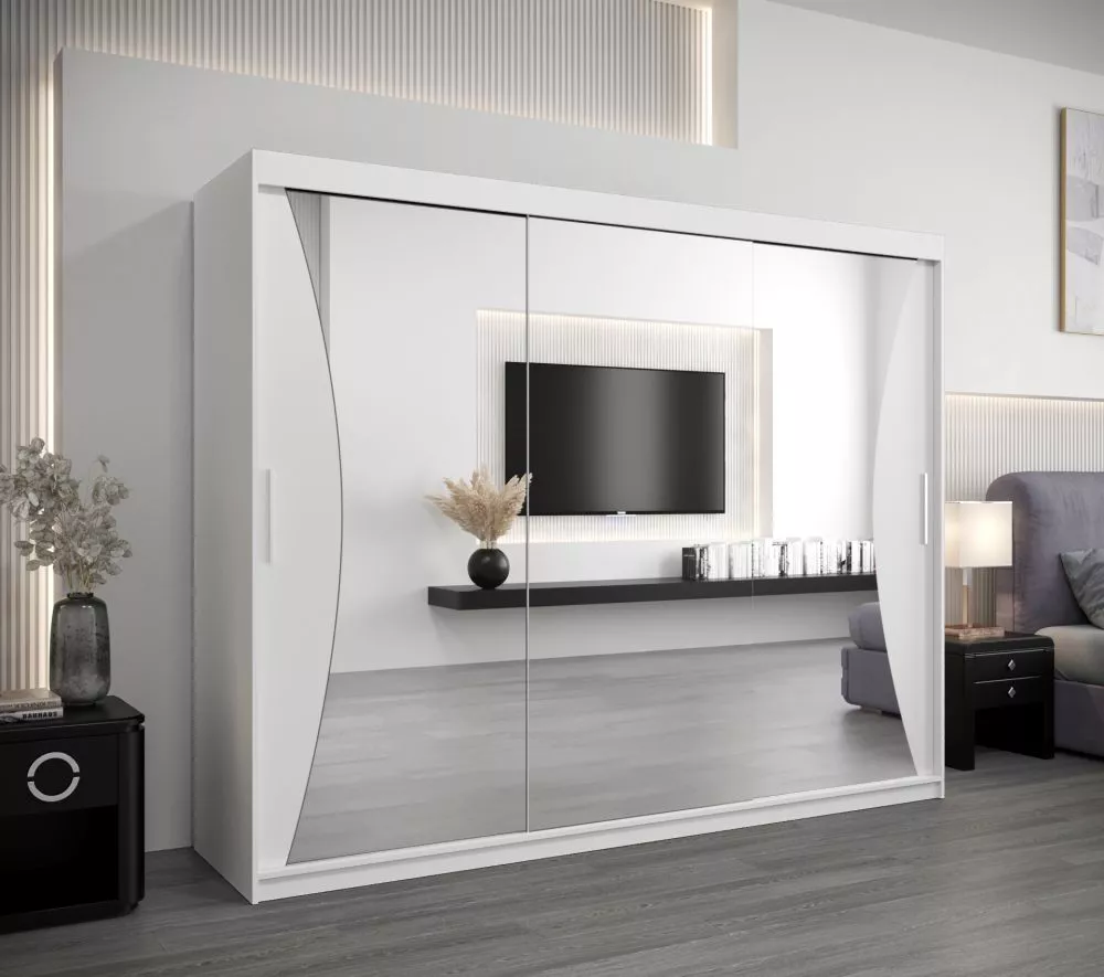 Skapis Monaco · Balts · 250 × 62 × 200 cm
