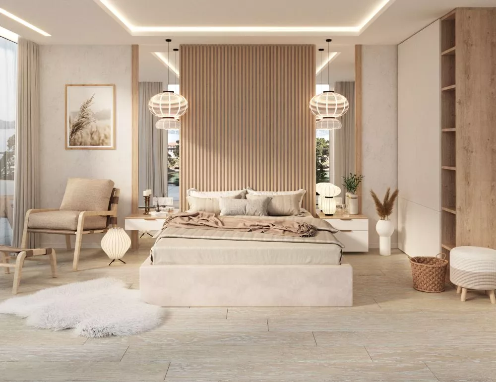 Gulta Orlando velure Premium Standard ar stelāžu Guļamvietas platums: 180 cm, Guļamvietas garums: 200 cm, stelāžas tips: