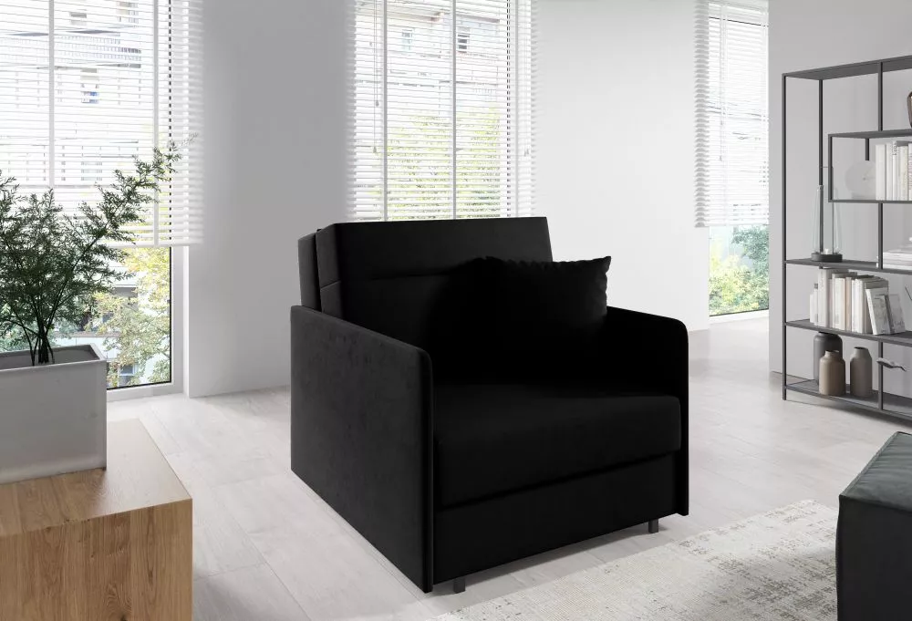 Mīksts krēsls Americano 172 standard Sēdvietas dziļums: 60 cm, · Melns · 90 × 90 × 85 cm