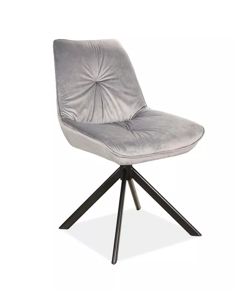 Krēsls Boogie 1 Velvet · Pelēks · 89 × 53 × 45 cm