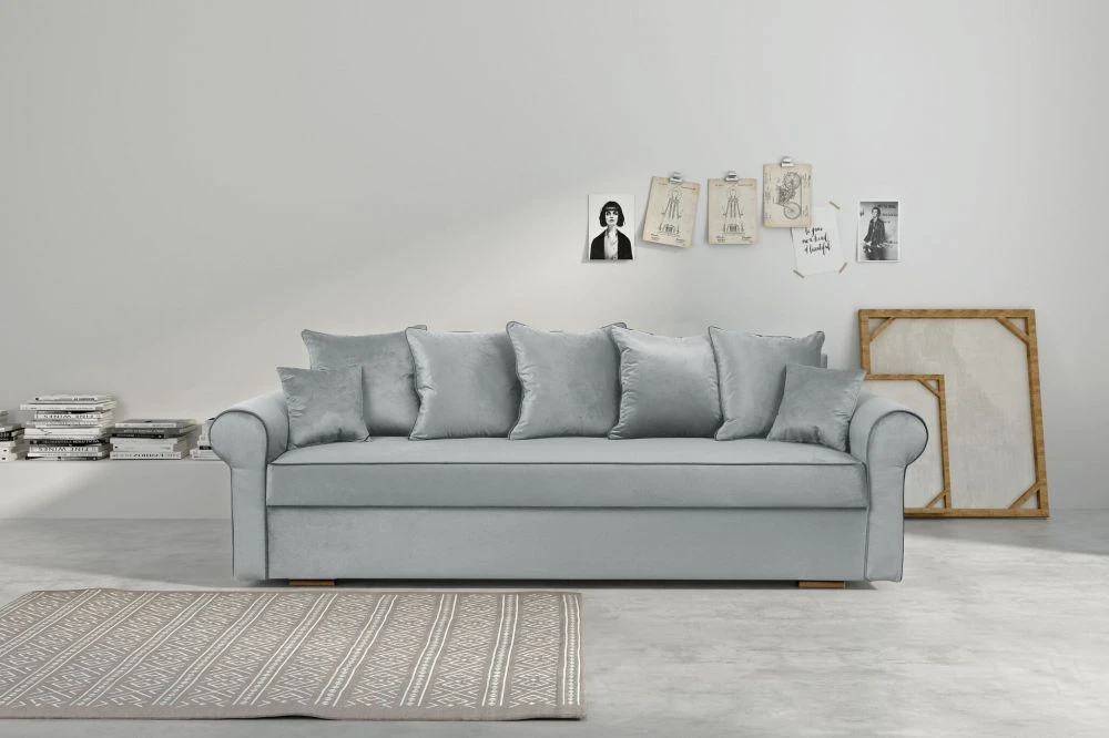 Dīvāns Madera Comfort standard · Gaiši pelēks · 87 × 237 × 100 cm