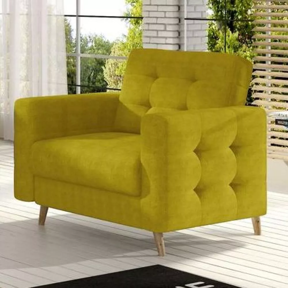 Mīksts krēsls Asgard 1S standard · Dzeltens · 107 × 92 × 86 cm