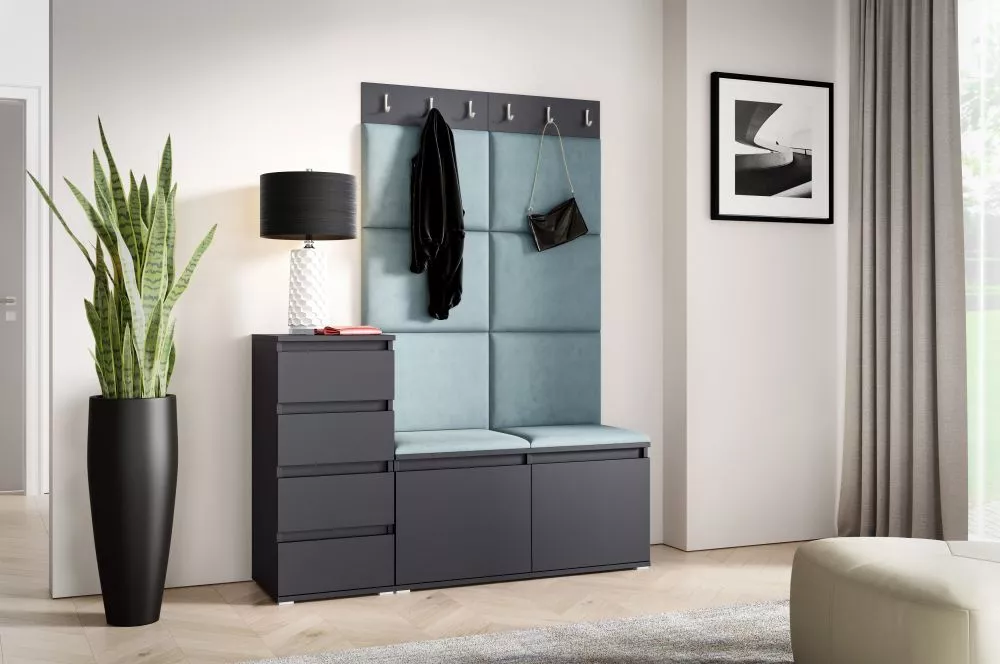 Apavu plaukts Emi 34 Trinity Korpusa krāsa: grafīts, · 130 × 184.5 × 40 cm