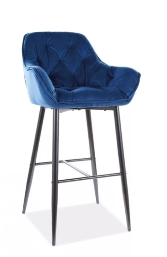 Krēsls Cherry H-1 Velvet · Zils · 105 × 56 × 40 cm