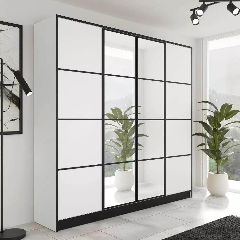 Skapis Eden 02 · Balts · 206 × 39 × 205 cm