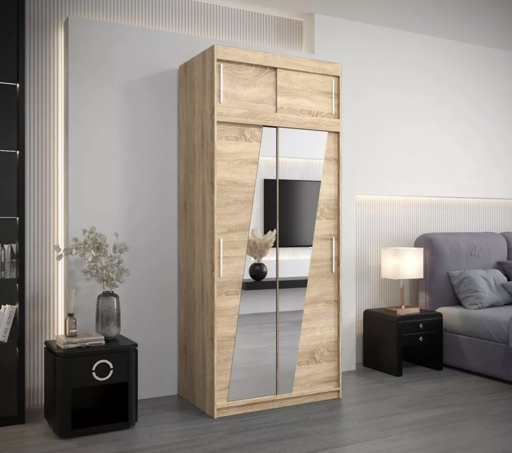 Skapis Rhomb Premium · Sonoma · 100 × 62 × 240 cm