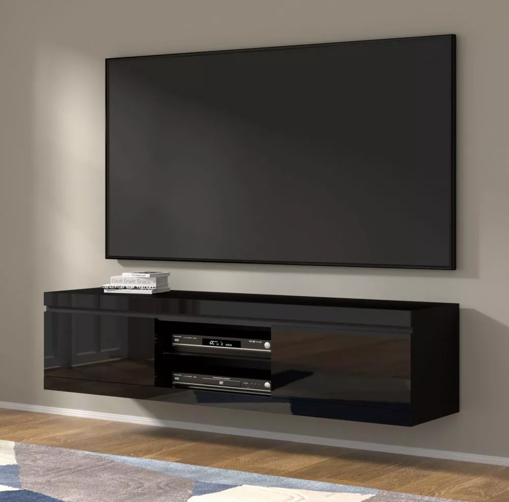 TV tumba Net Classic · Melns · 180 × 40 × 46 cm