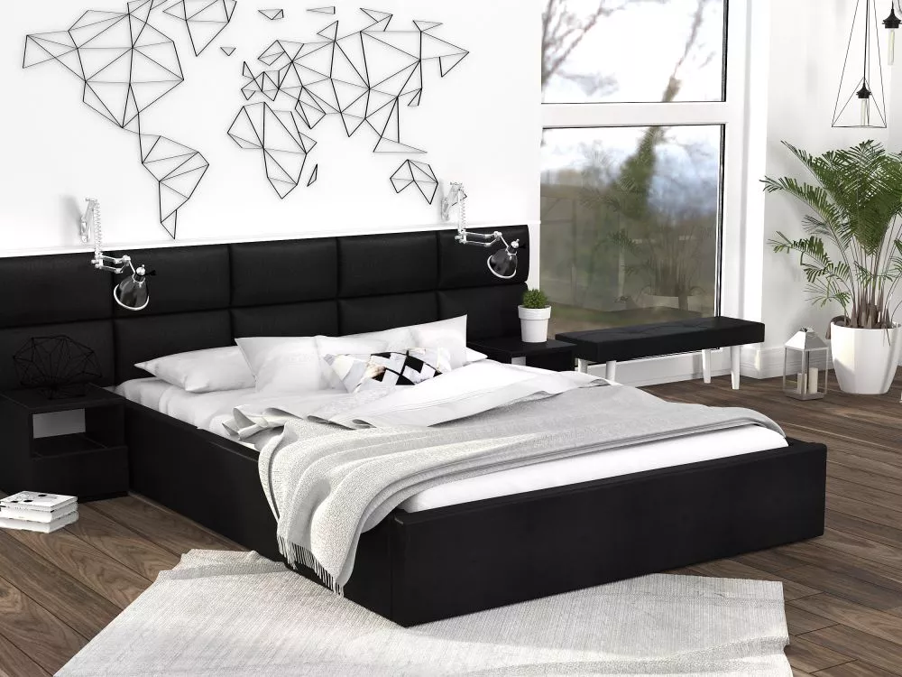 Panelis Wall 45x25 · Melns · 45 × 25 cm