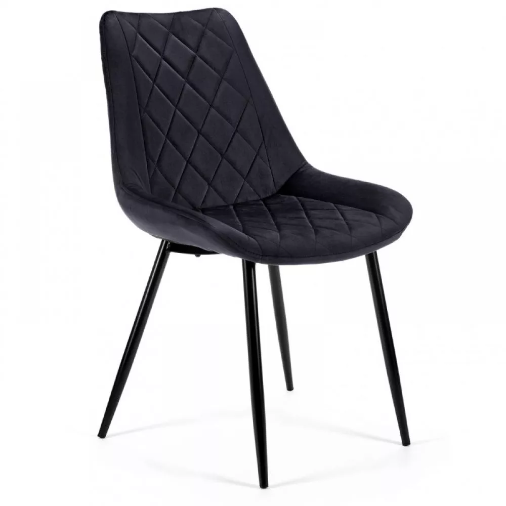 Krēsls SJ.0488 Velvet · Melns · 84 × 49 × 60 cm