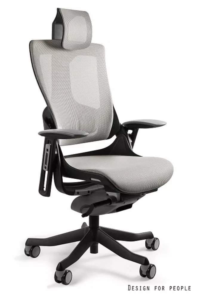 Datorkrēsls Wau 2 S Korpusa krāsa: gaiši pelēks, Elementu krāsa: melns, Sēdvietas platums: 47 cm, · 69 × 52 × 117 cm