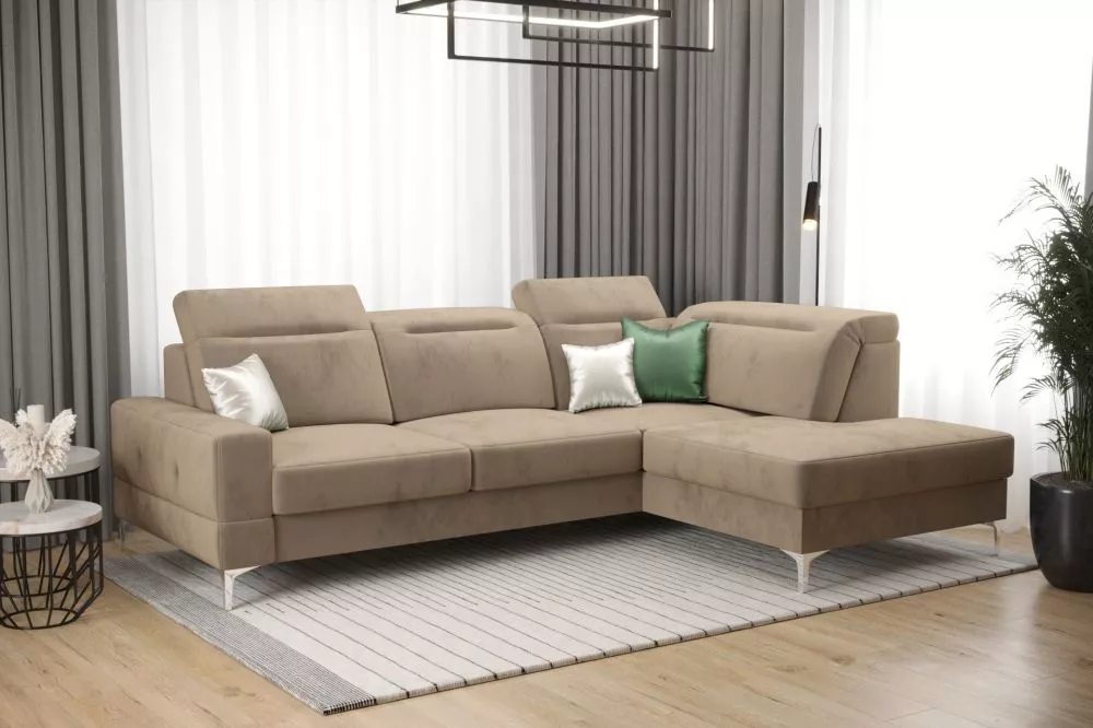 Dīvāns Malibu Mini standard · Tumši bēšs · 180 × 250 × 90 cm