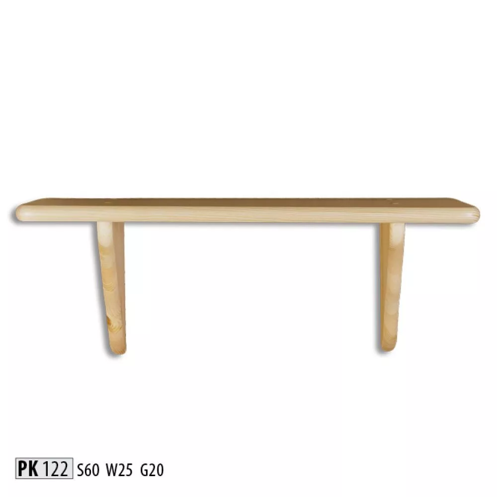 Plaukts PK 122 · Priede · 60 × 25 × 20 cm