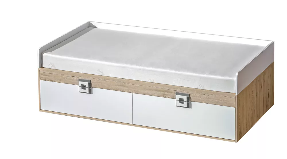 Bērnu gulta Nico 14 90x200 ar stelāžu Guļamvietas platums: 90 cm, Guļamvietas garums: 200 cm, · 94 × 204 × 64 cm