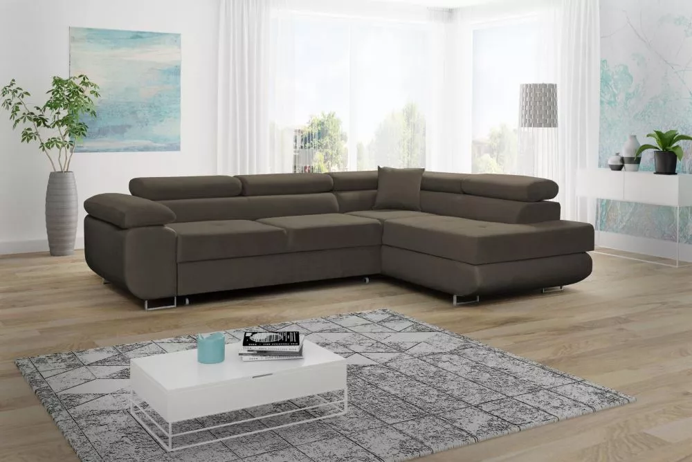 Dīvāns Lido standard · Šokolādes · 202 × 275 × 75 cm