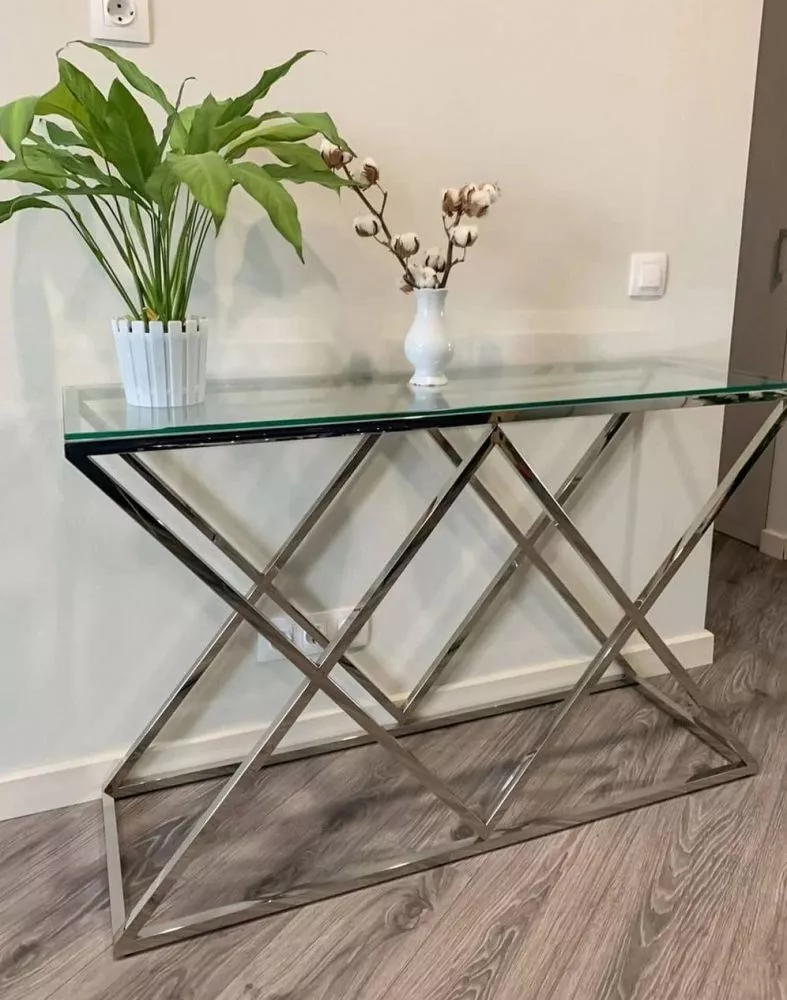 Kosmētikas galds Zegna C · Caurspīdīgs · 120 × 40 × 78 cm
