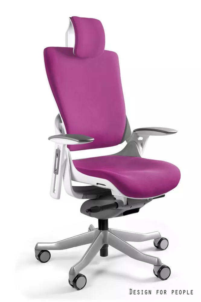 Datorkrēsls Wau 2 White T Sēdvietas platums: 47 cm, · Rozā · 69 × 52 × 117 cm