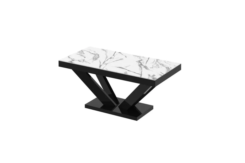Žurnālgalds Viva 2 Mini Gloss Korpusa krāsa: balts marmors, · 120 × 60 × 50 cm