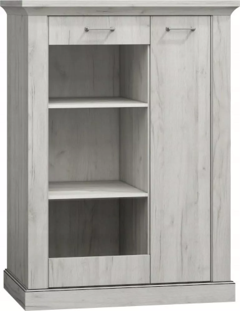 Grāmatu skapis Apollo AP12 · Balts craft · 97 × 42 × 140.5 cm