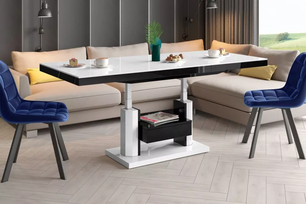 Žurnālgalds Quadro Max Gloss Korpusa krāsa: balts, · 120 × 75 × 56 cm