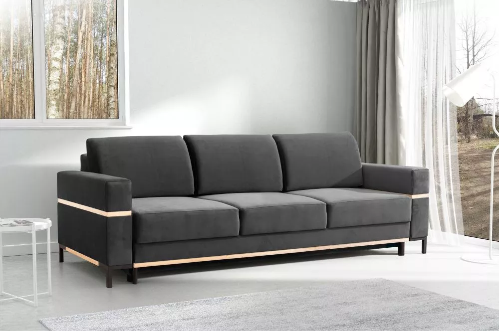 Dīvāns Movano Lux standard · Tumši pelēks · 98 × 234 × 90 cm