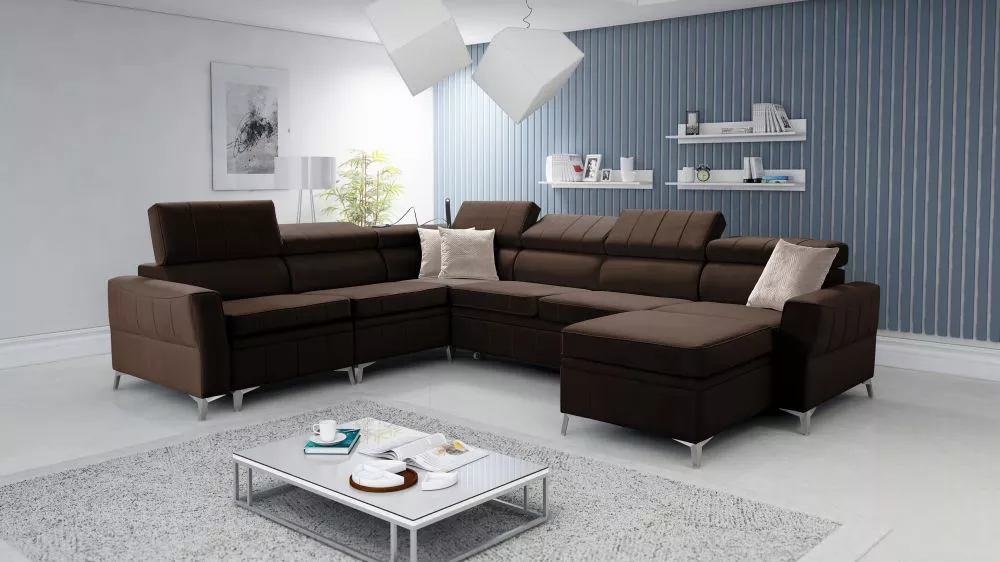 Dīvāns Bartez 7 Standard · Brūns · 272 × 328 × 80 cm