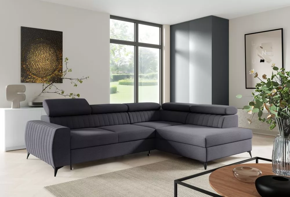 Dīvāns Omega Standard · Grafīts · 200 × 267 × 77 cm
