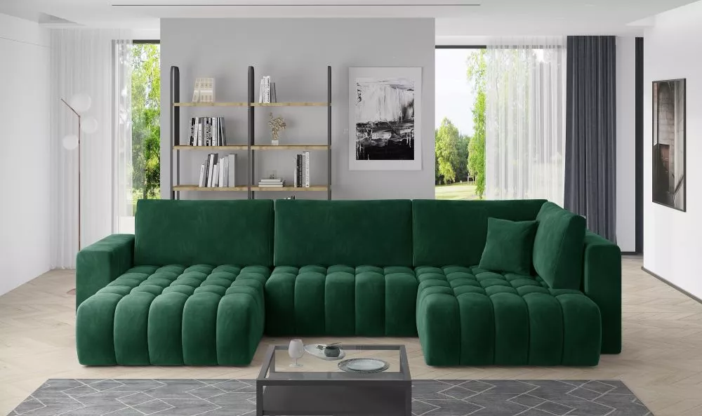 Dīvāns Bonito standard · Zaļš · 170 × 350 × 85 cm