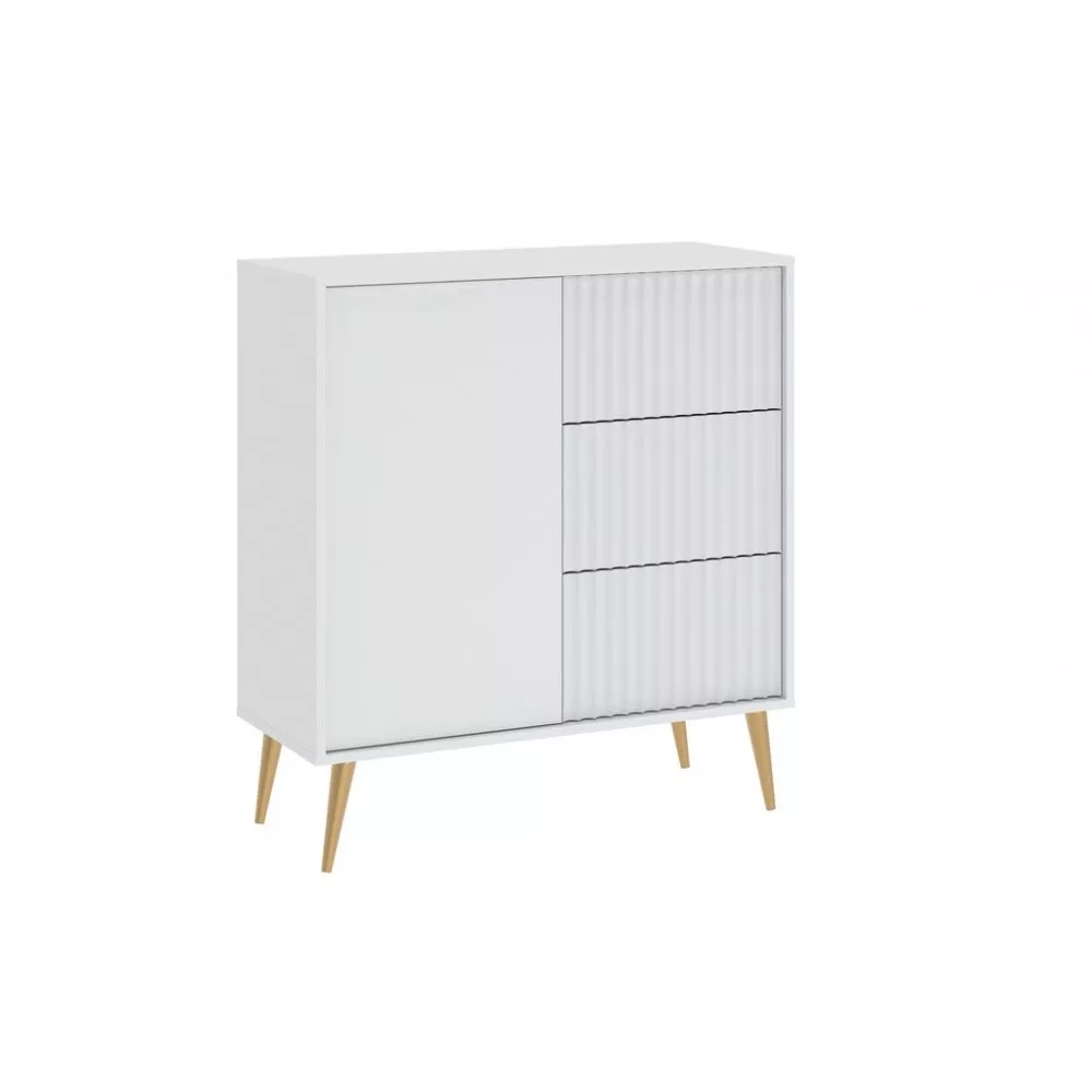 Kumode Barcelona K1D3S · Balts · 90 × 40 × 98 cm