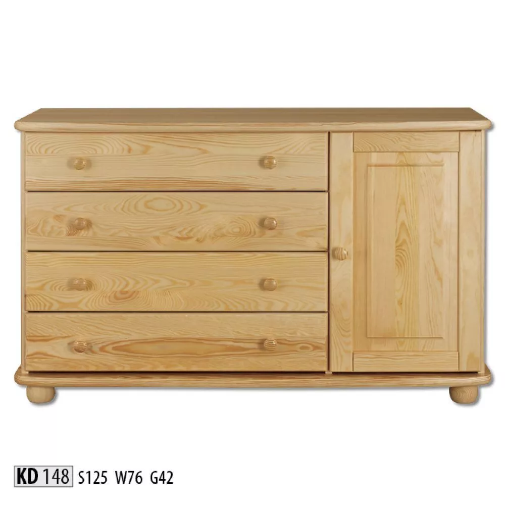 Kumode KD 148 · Priede · 125 × 42 × 76 cm