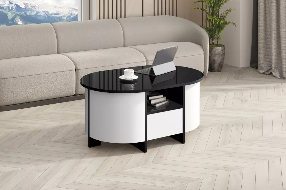 Žurnālgalds Lumia Gloss Korpusa krāsa: melns, · 100 × 68 × 44 cm