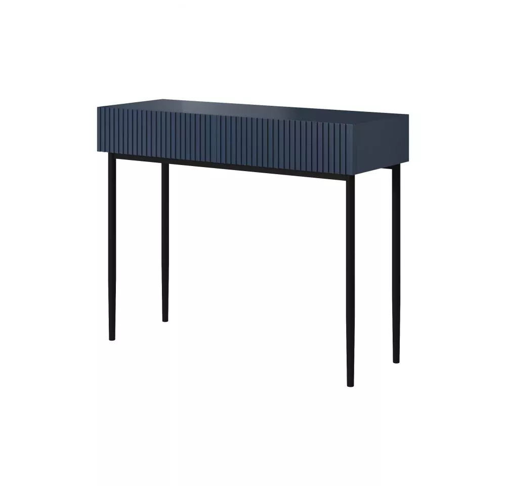 Kosmētikas galds Nicole T100 2SZ Black · Zils · 100 × 82 × 41 cm