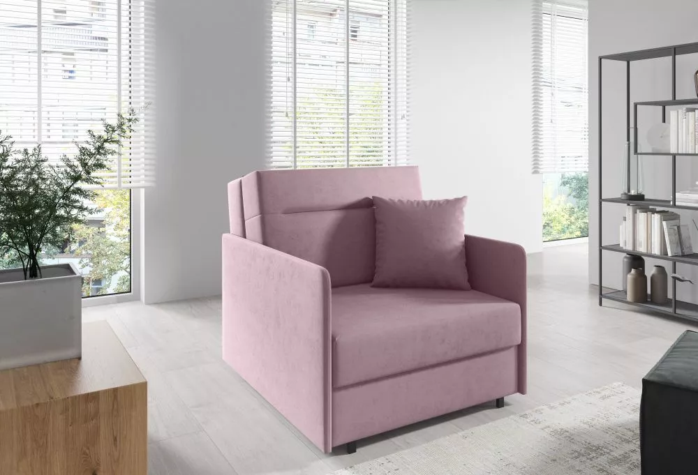 Mīksts krēsls Americano 172 standard Sēdvietas dziļums: 60 cm, · Rozā · 90 × 90 × 85 cm