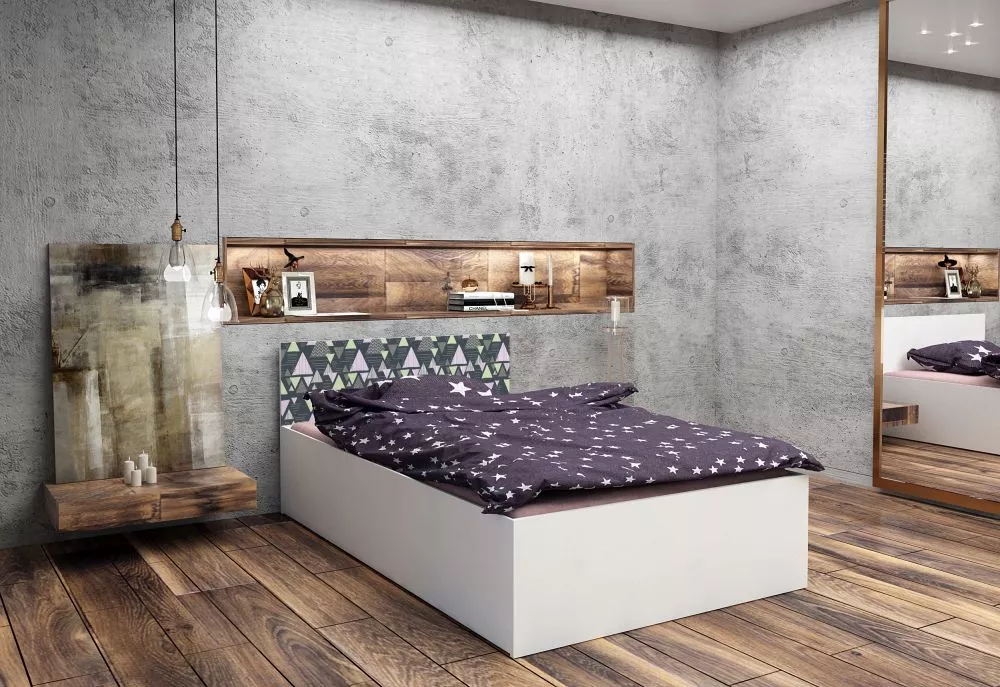 Gulta Prestige Open 11 ar stelāžu Guļamvietas platums: 140 cm, Korpusa krāsa: balts, Guļamvietas garums: 200 cm, · 145 ×