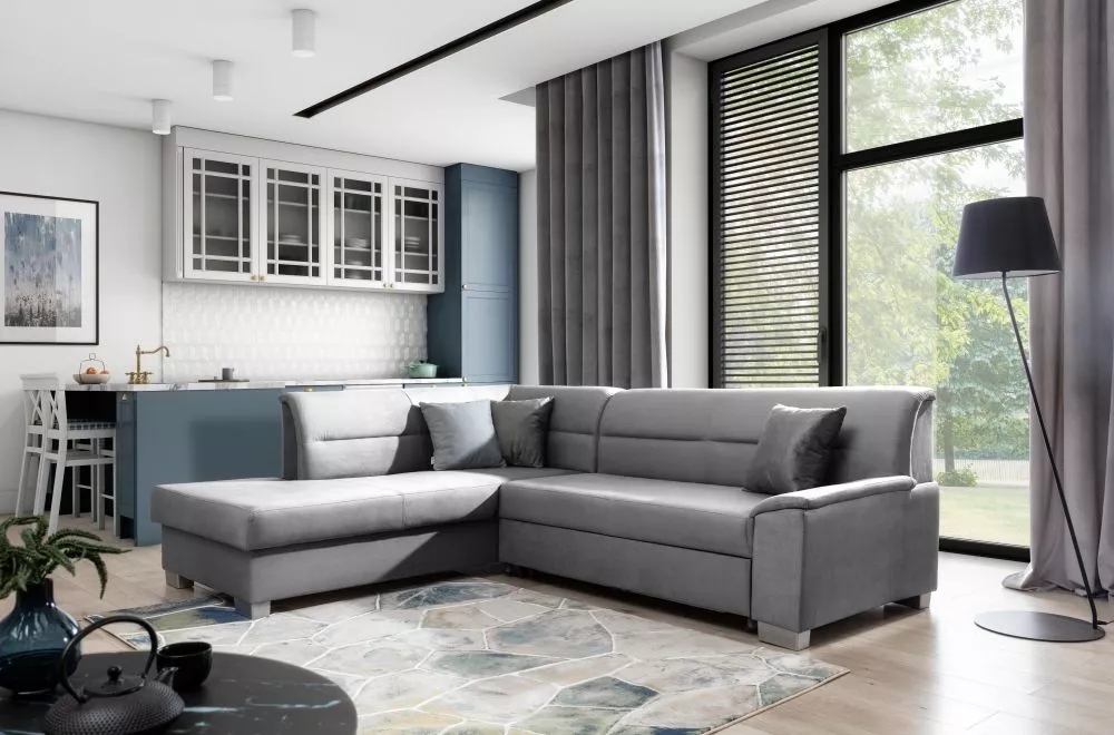 Dīvāns Bergen Premium standard · Pelēks · 208 × 250 × 87 cm