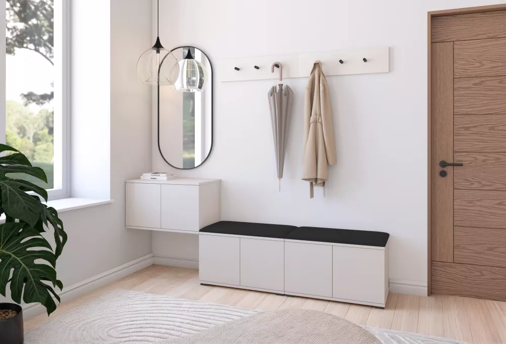Apavu plaukts Bianco 8 Trinity Korpusa krāsa: kašmīra, · 140 × 40 cm