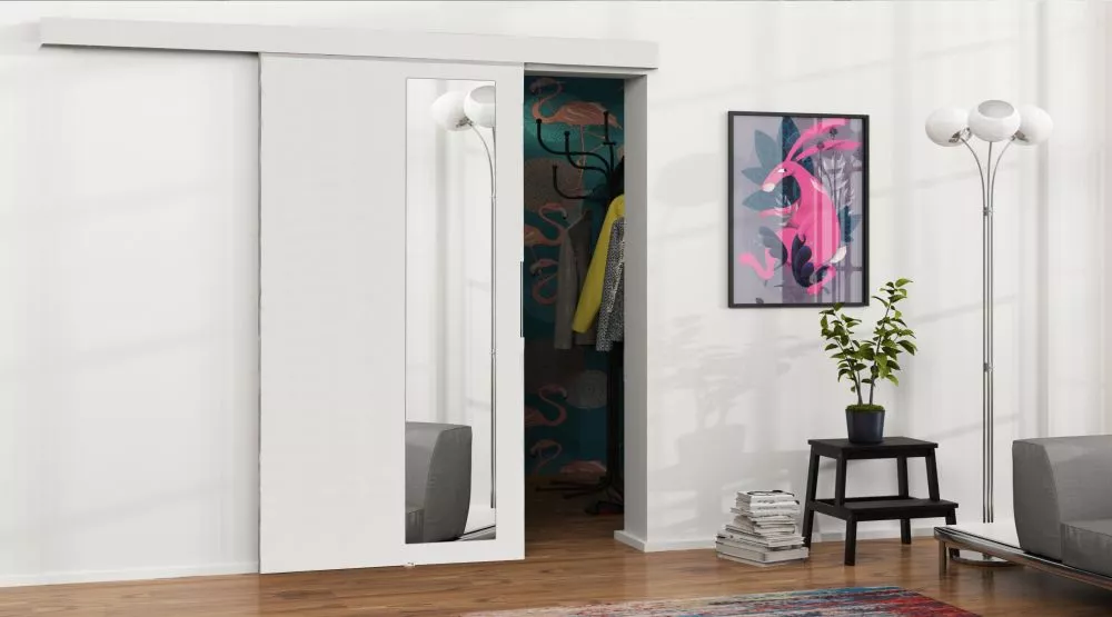Bīdāmās durvis Malibu M-3 · Balts · 106 × 205 cm
