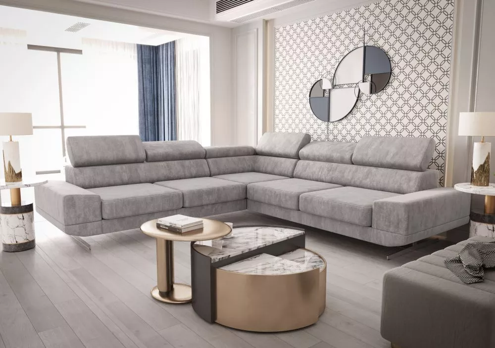 Dīvāns Milano Max standard · Pelēks · 270 × 270 × 78 cm